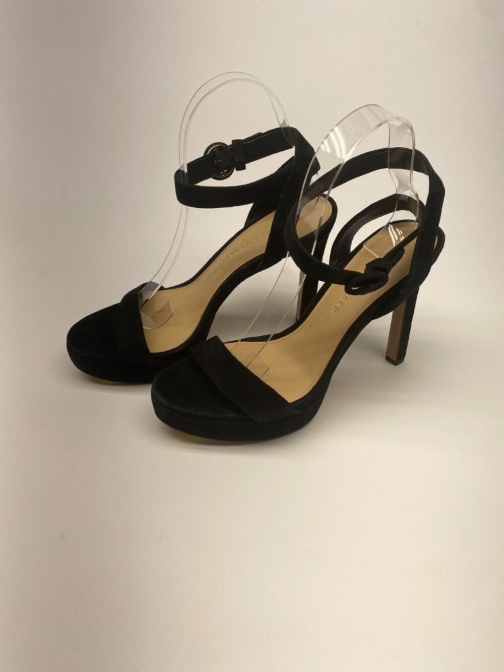 Veronica Beard Womens Darcelle Black Suede Strap High Heel Pumps Sz 8